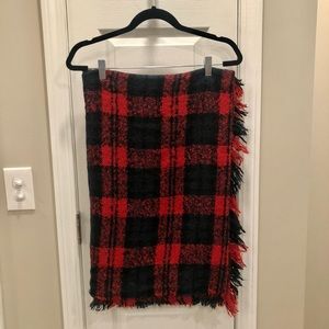 Red and Black Blanket Scarf